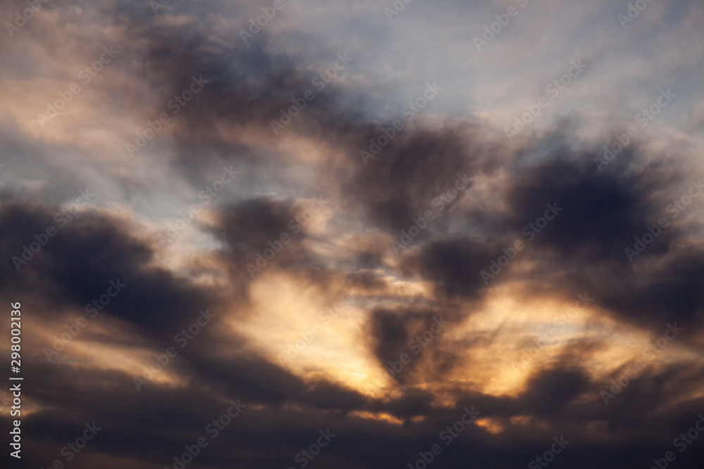 sky with clouds at sunrise