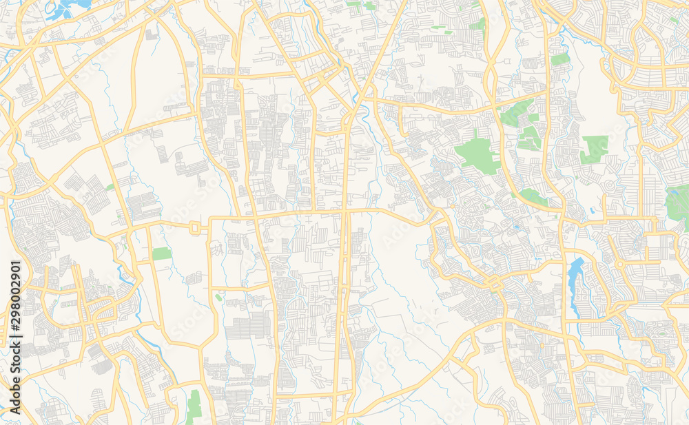 Printable street map of Imus, Philippines