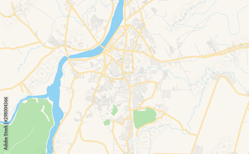 Printable street map of Tarlac City, Philippines