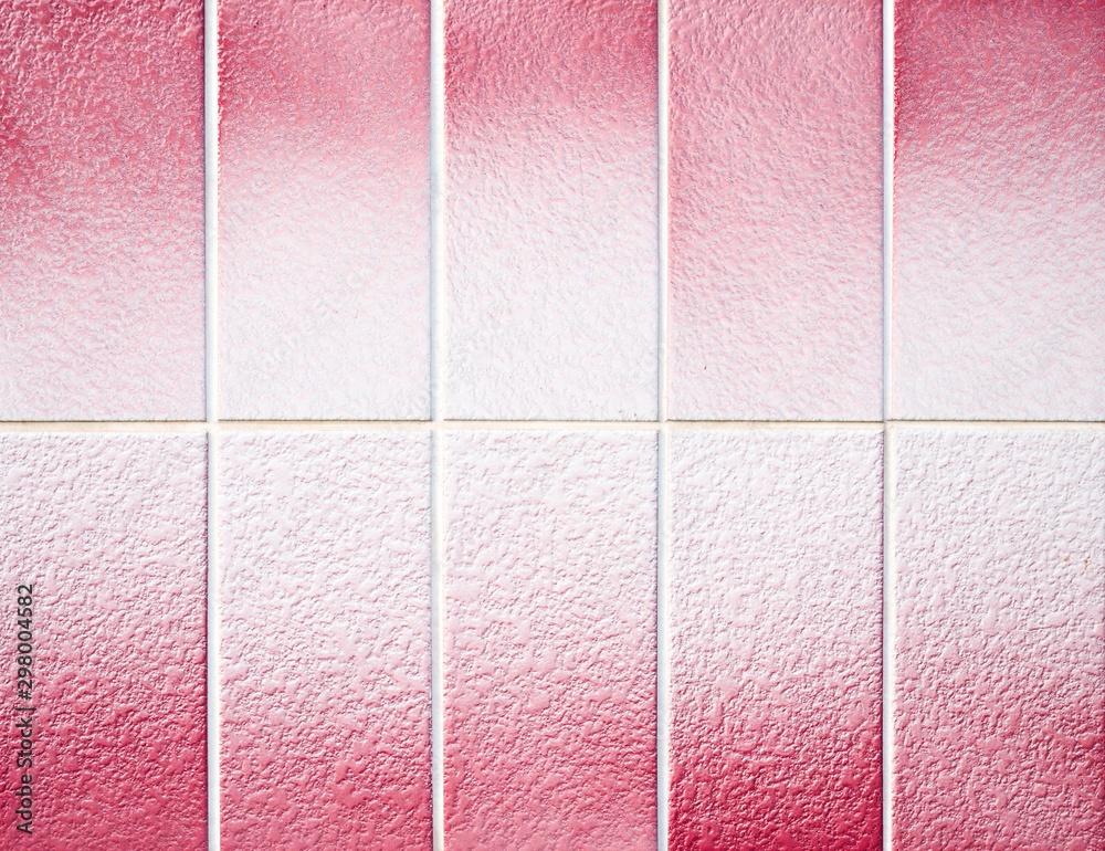 Fototapeta premium Red wall tiles texture background