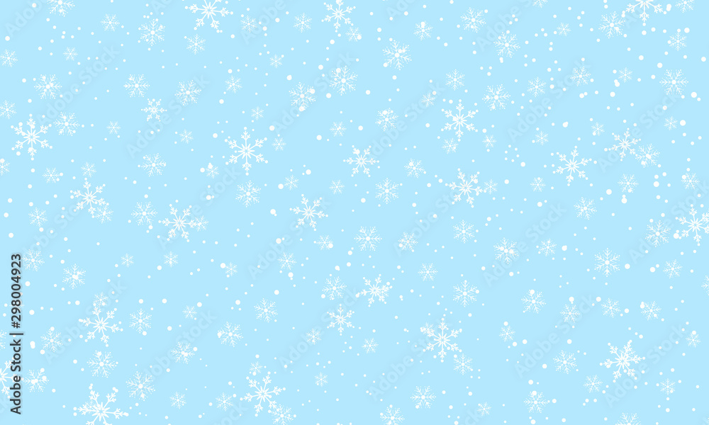 Falling snow background. Vector illustration