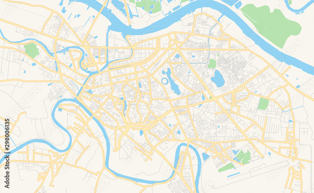 Printable street map of Haiphong, Vietnam