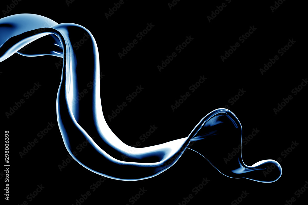 Fototapeta premium Splash fluid. 3d illustration, 3d rendering.