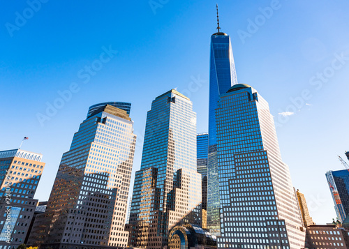 New York City  USA  One World Trade Center building in the urban