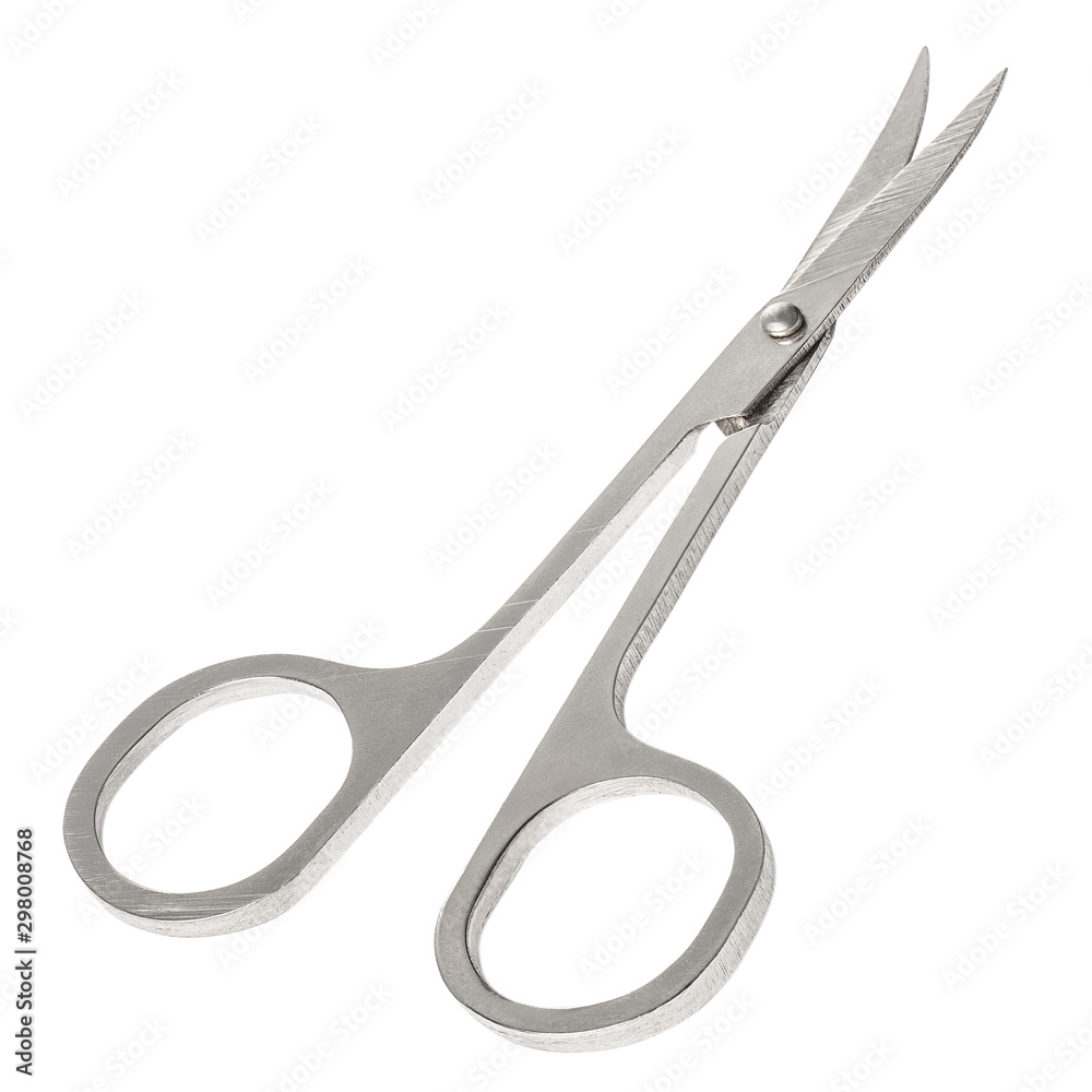 Manicure scissors, isolated on white background Manicure scissors, isolated on white background