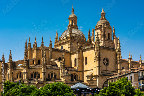 Segovia Cathedral a Roman Catholic gothic style located in the middle of Segovia near Madrid