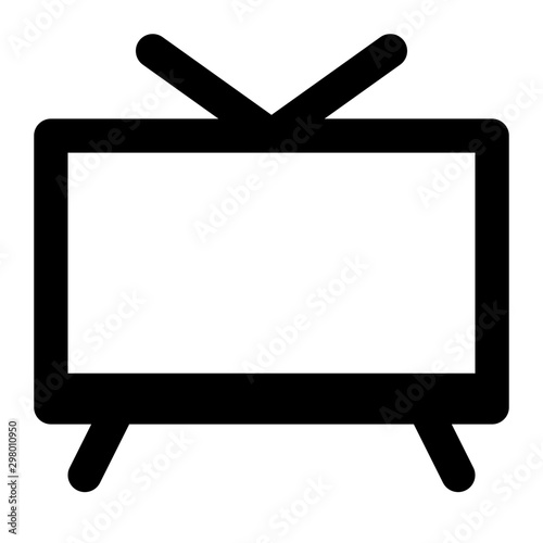 Television Glyph Icon Vector