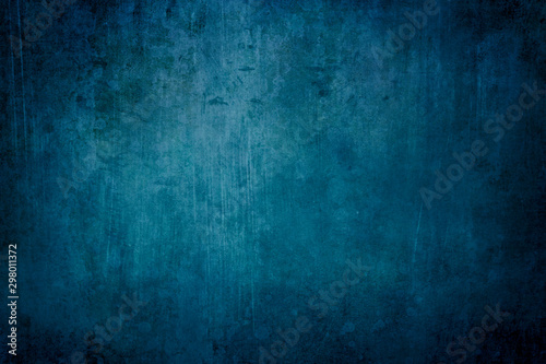 Old blue backdrop with dark vignette borders