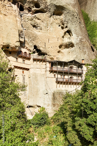 Monastery in the cliff in Meteora photo