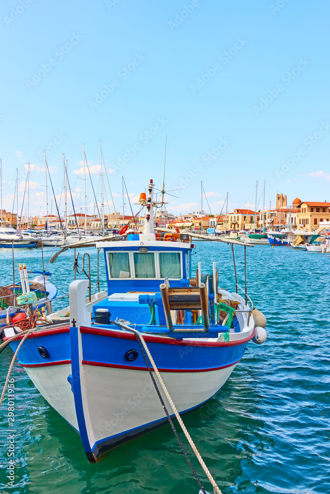 Fishing boat in the port of Aegina