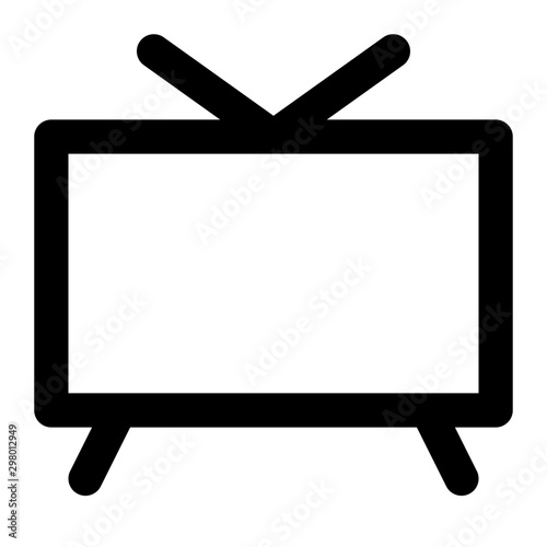 Television Line Icon Vector