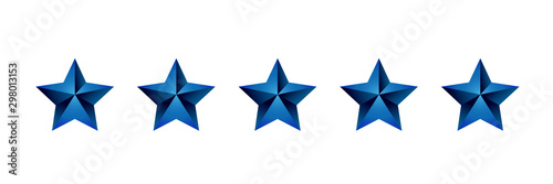 luxury five stars dark blue gradient rating icon vector