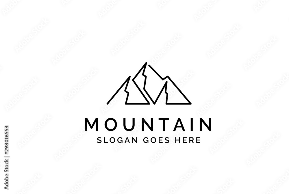 Simple modern mountain adventure logo design Simple modern mountain adventure logo design