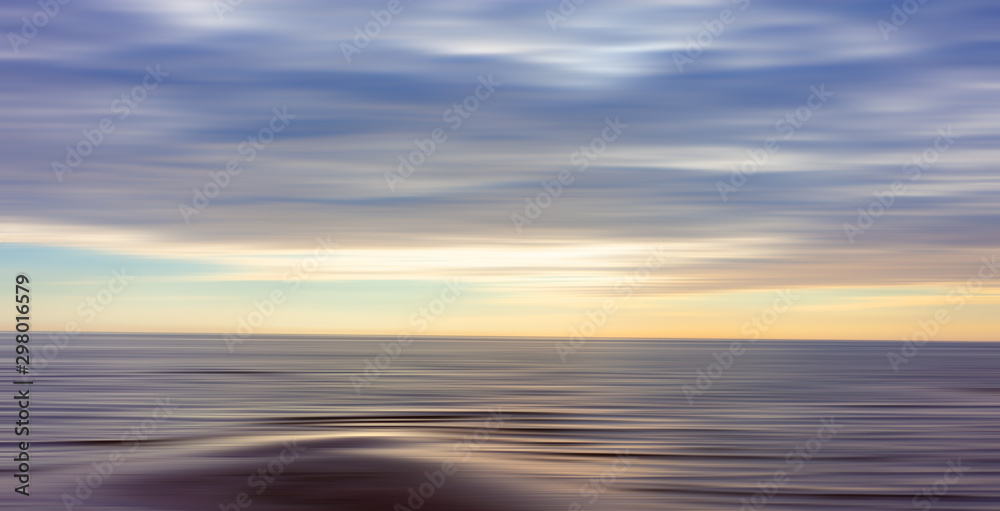 Abstract blurred sea landscape