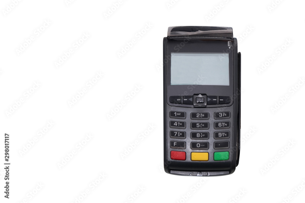 Credit card machine isolated on white background Credit card machine isolated on white background