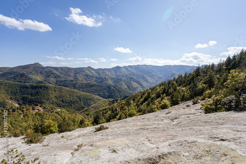Panoramic view landscape from mountain, Bulgaria