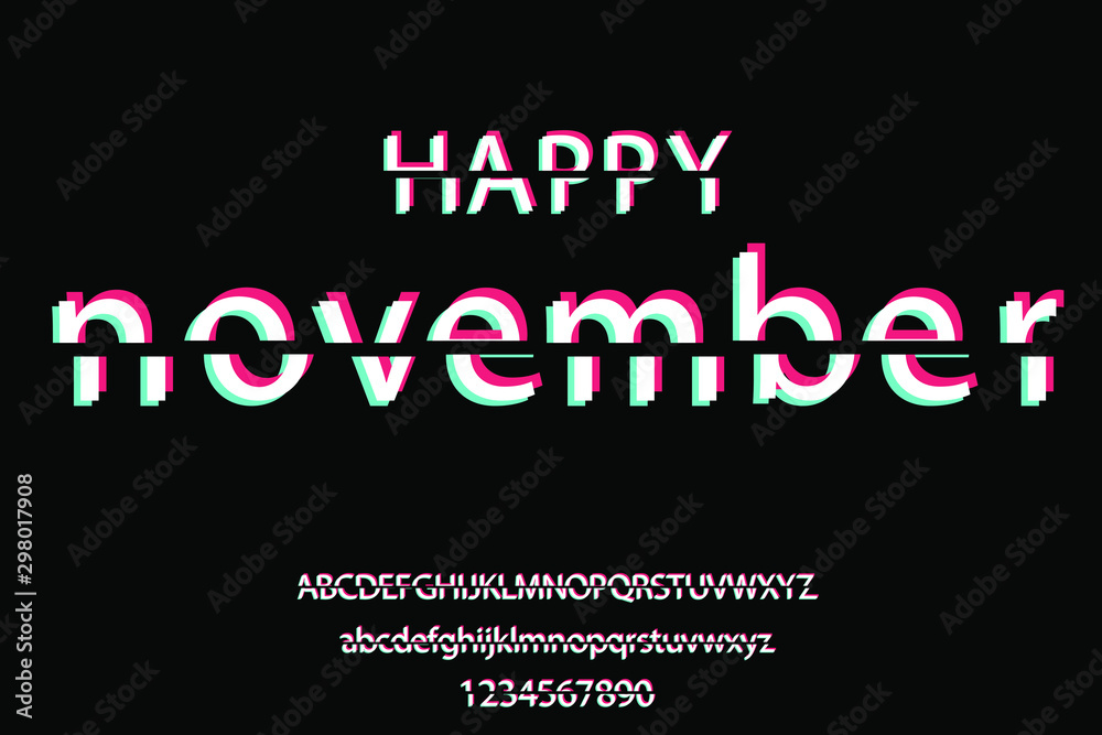 Heppy november vector template. 