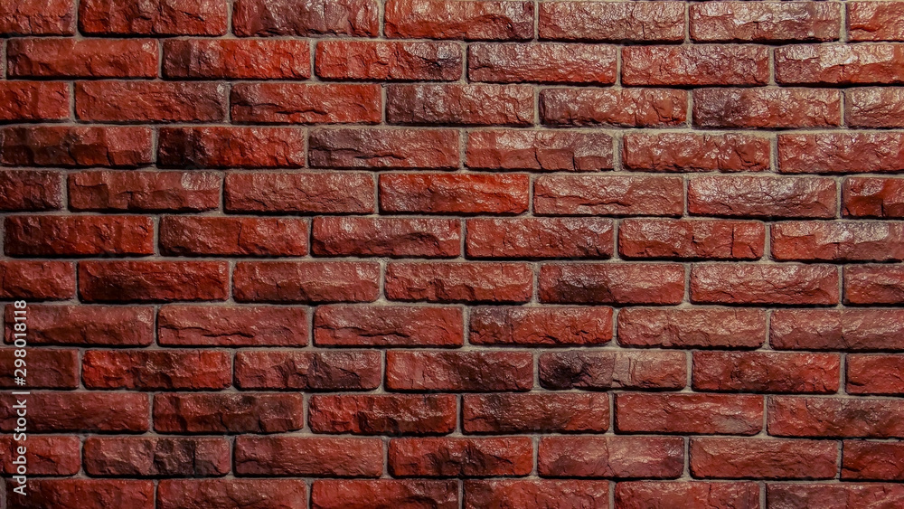 Fototapeta premium Red and blue brick wall texture for background