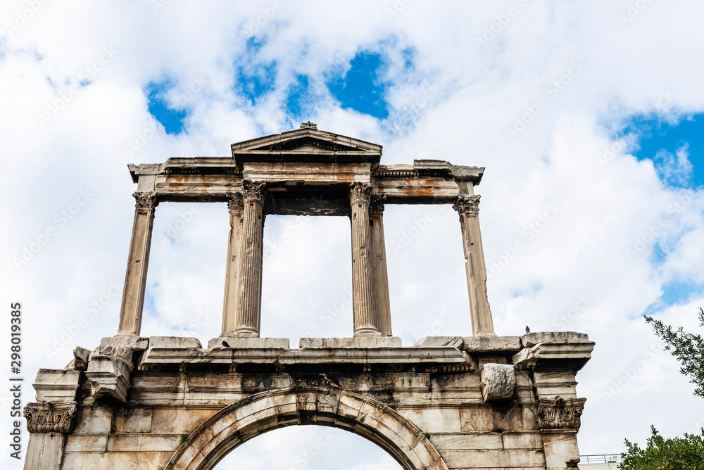 Arch of Hadrian (Hadrian's Gate) in Athens, Greece