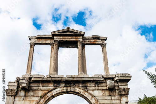 Canvastavla Arch of Hadrian (Hadrian's Gate) in Athens, Greece