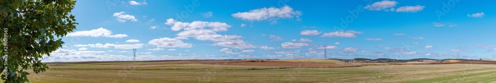 Panoramic view of an autumn scene in the La Mancha region of Spain Panoramic view of an autumn scene in the La Mancha region of Spain