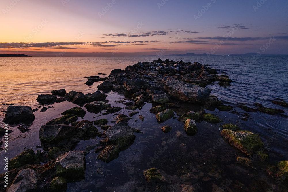 Beautiful cloudscape over the sea, sunrise Beautiful cloudscape over the sea, sunrise