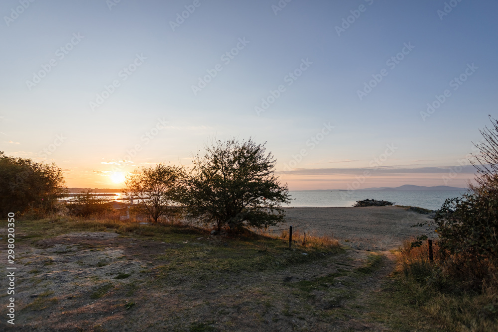 Beautiful cloudscape over the sea, sunrise Beautiful cloudscape over the sea, sunrise