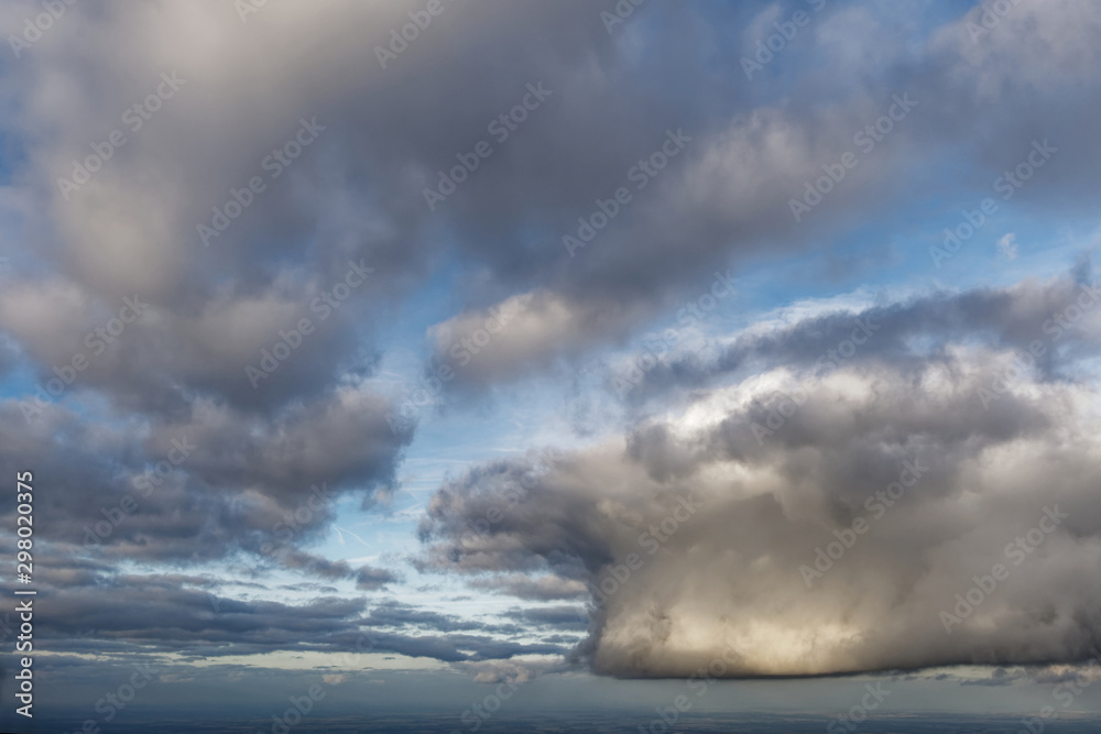 Obraz premium Spectacular view of clouds seen at 10000 feet