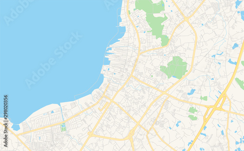 Printable street map of Chaophraya Surasak, Thailand