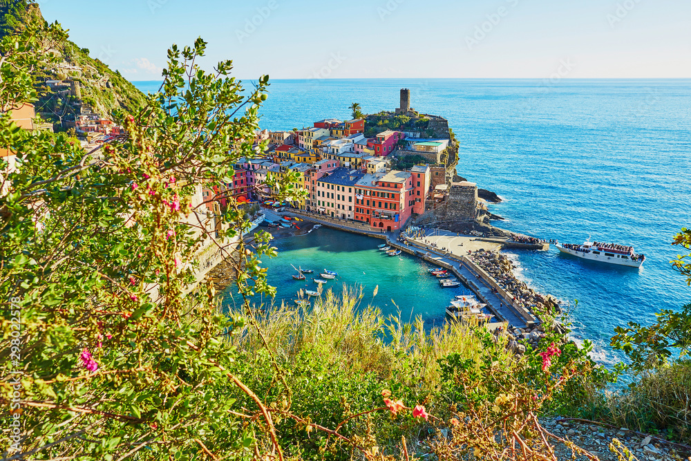 Colorful houses in Vernazza, Italy