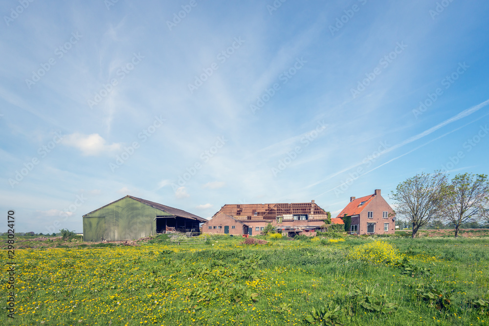 Dutch farmhouse with barns ready for demolition
