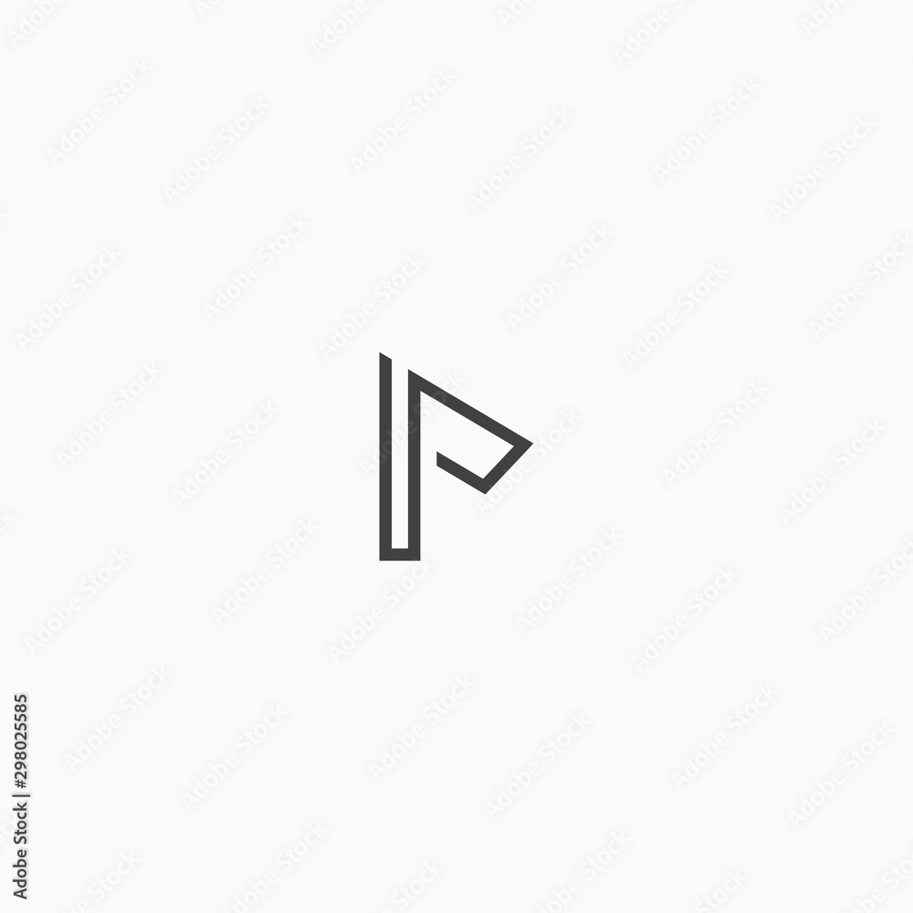 Obraz premium Letter P Abstract Logo Icon Design Template Vector Illustration
