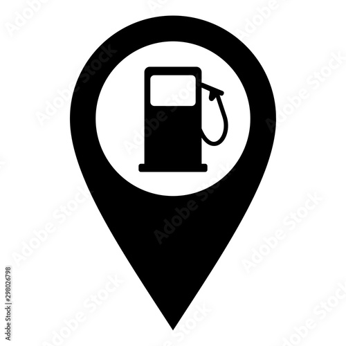 Tankstelle und Kartenmarkierung