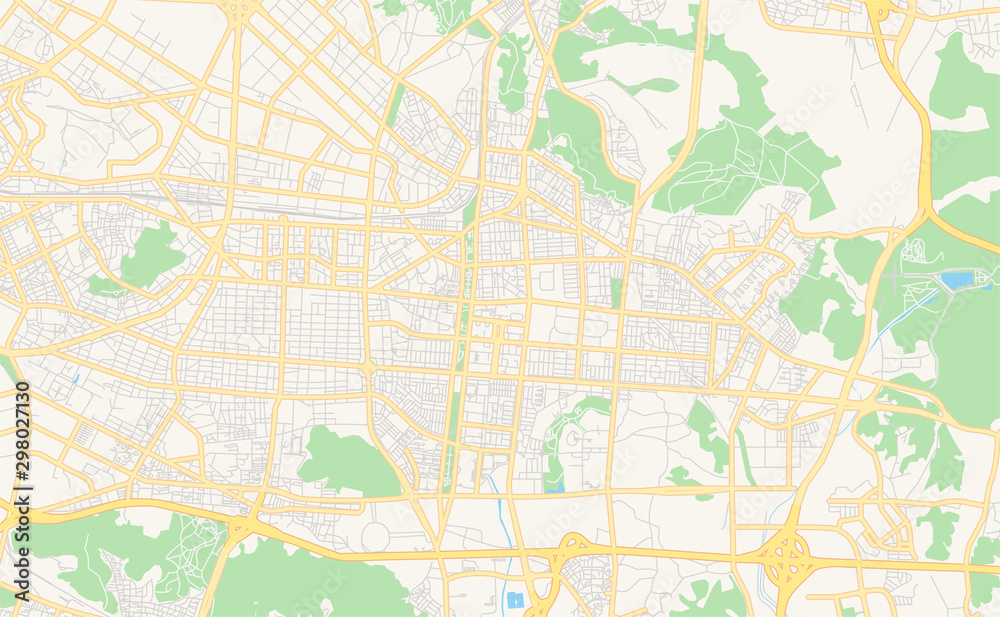 Printable street map of Incheon, South Korea