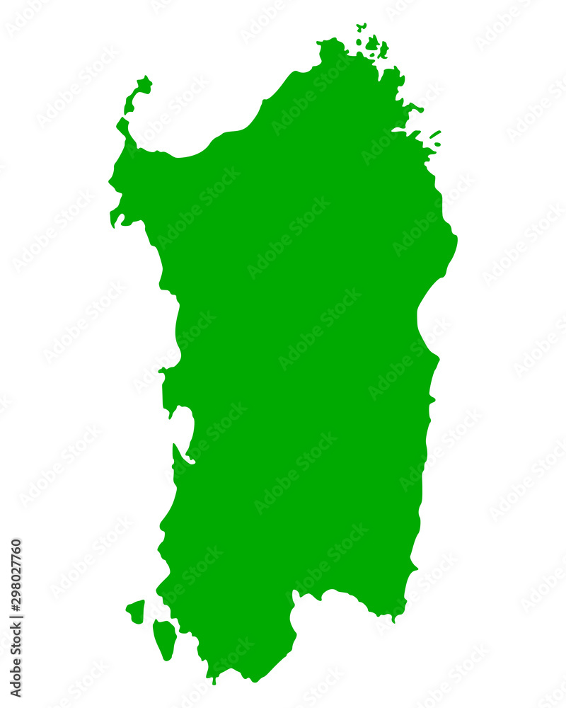 Karte von Sardinien
