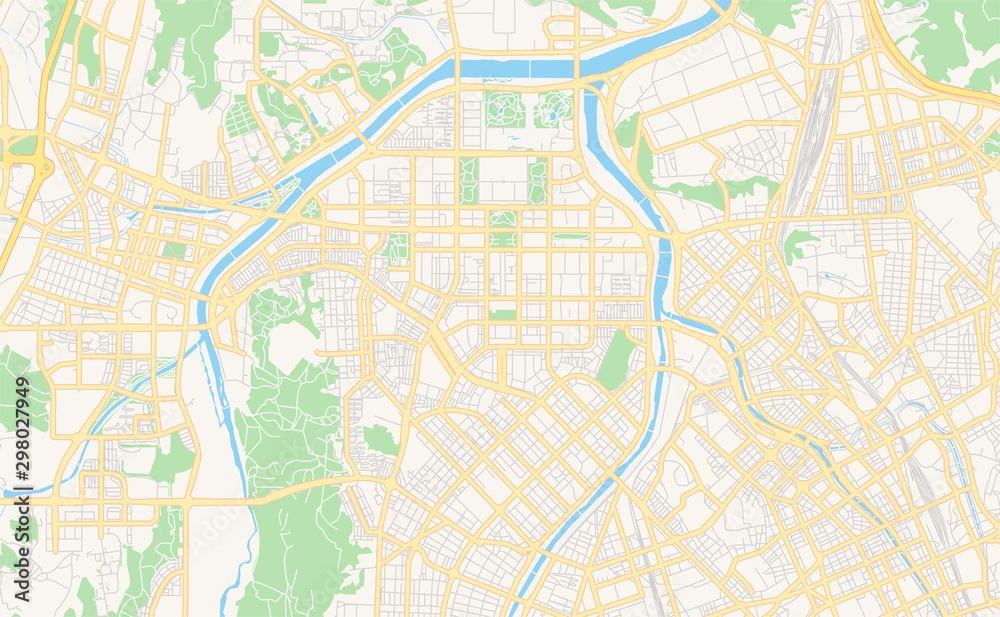 Printable street map of Daejeon, South Korea
