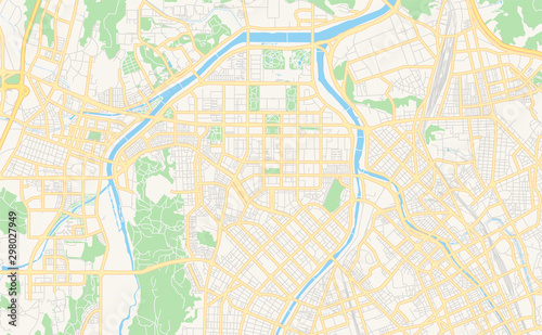 Printable street map of Daejeon  South Korea