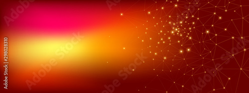 High Big Data Banner. Science Tech Network. Pink 