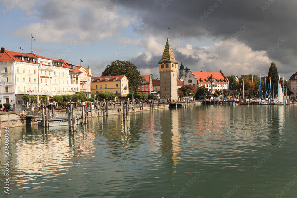 Lindau (Bodensee) Seehafen mit Mangturm