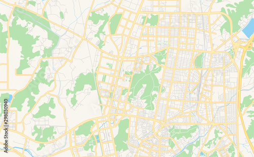 Printable street map of Cheonan  South Korea