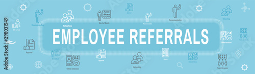 Employee Referrals Icon Set & Web Header Banner