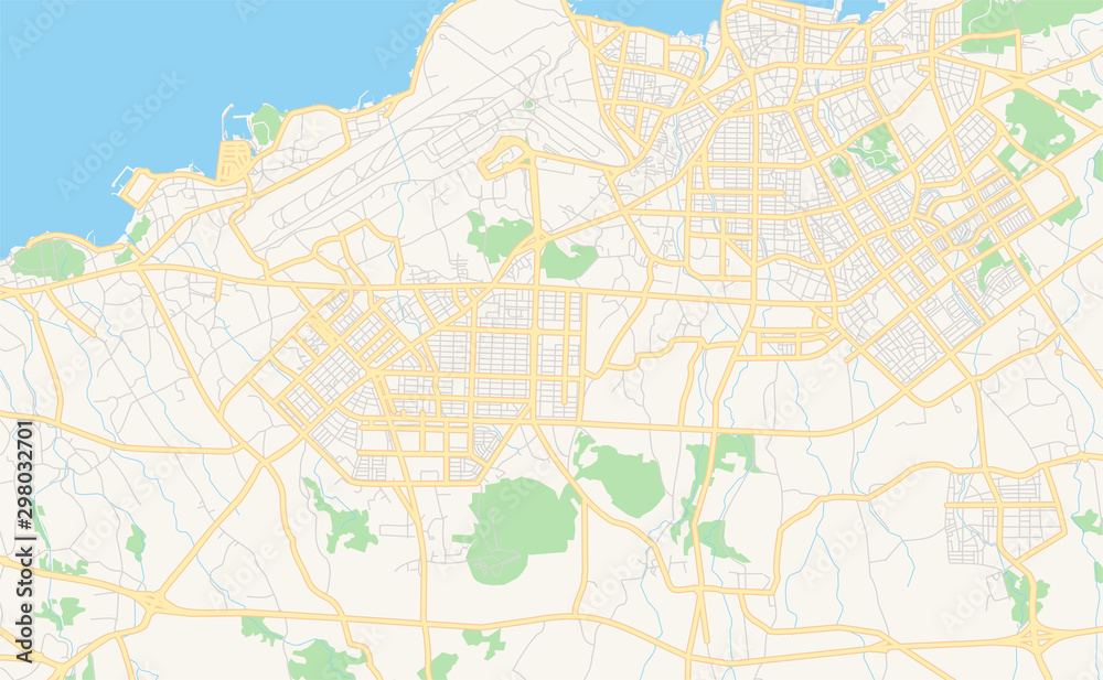 Printable street map of Jeju, South Korea