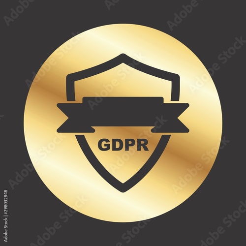 GDPR Security Shield Icon For Your Design,websites and projects.