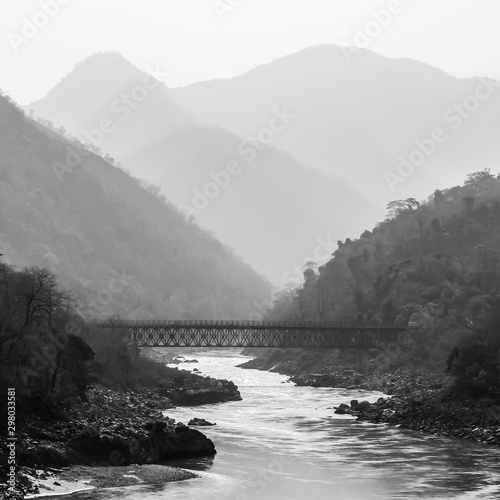 Ganga river near Rishikesh, Uttarkhand, India. photo