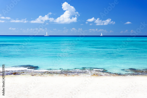 beautiful seascape of the caribbean