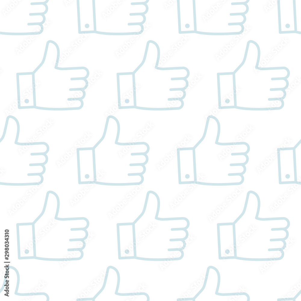 Like hand thumbs up. Seamless pattern background. Best buy template. The best choice. Winner award. Vector color Illustration clipart. Like hand thumbs up. Seamless pattern background. Best buy template. The best choice. Winner award. Vector color Illustration clipart.