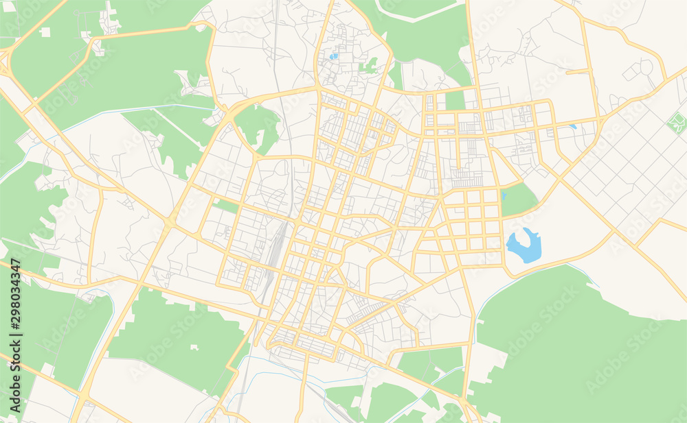 Printable street map of Iksan, South Korea