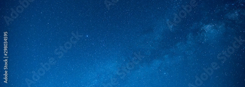 Night blue sky and star background.Starry Night Sky. with grain and select white balance