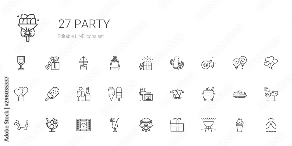 party icons set party icons set