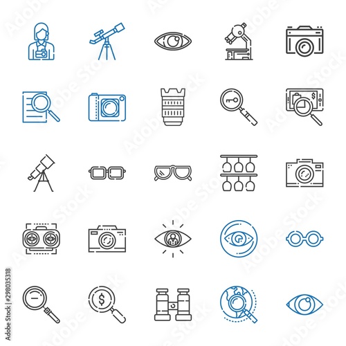 lens icons set